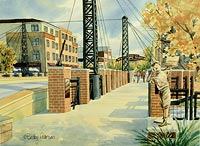 Washington Avenue Bridge watercolor print
